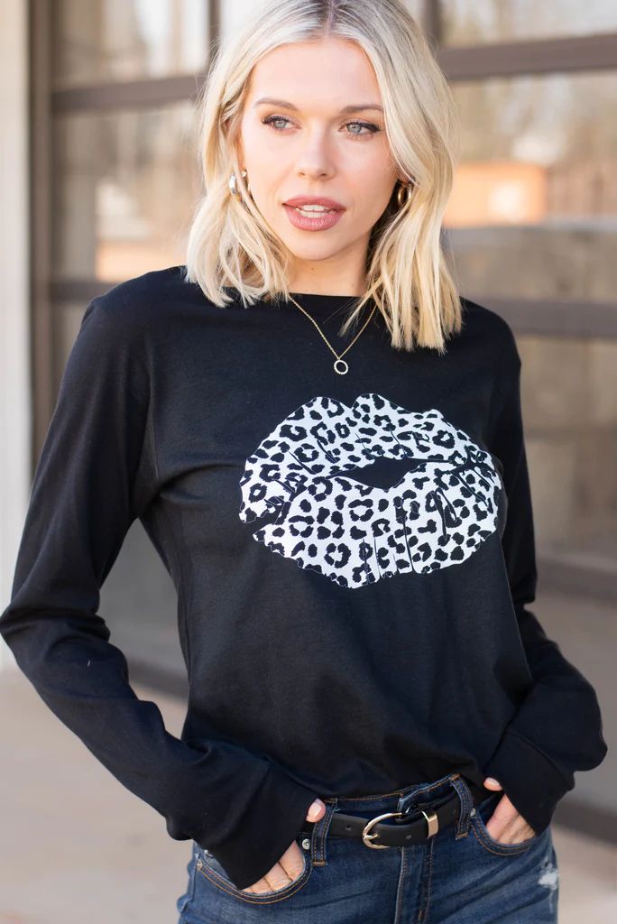 Wild Love Black L/S Graphic Tee | The Mint Julep Boutique