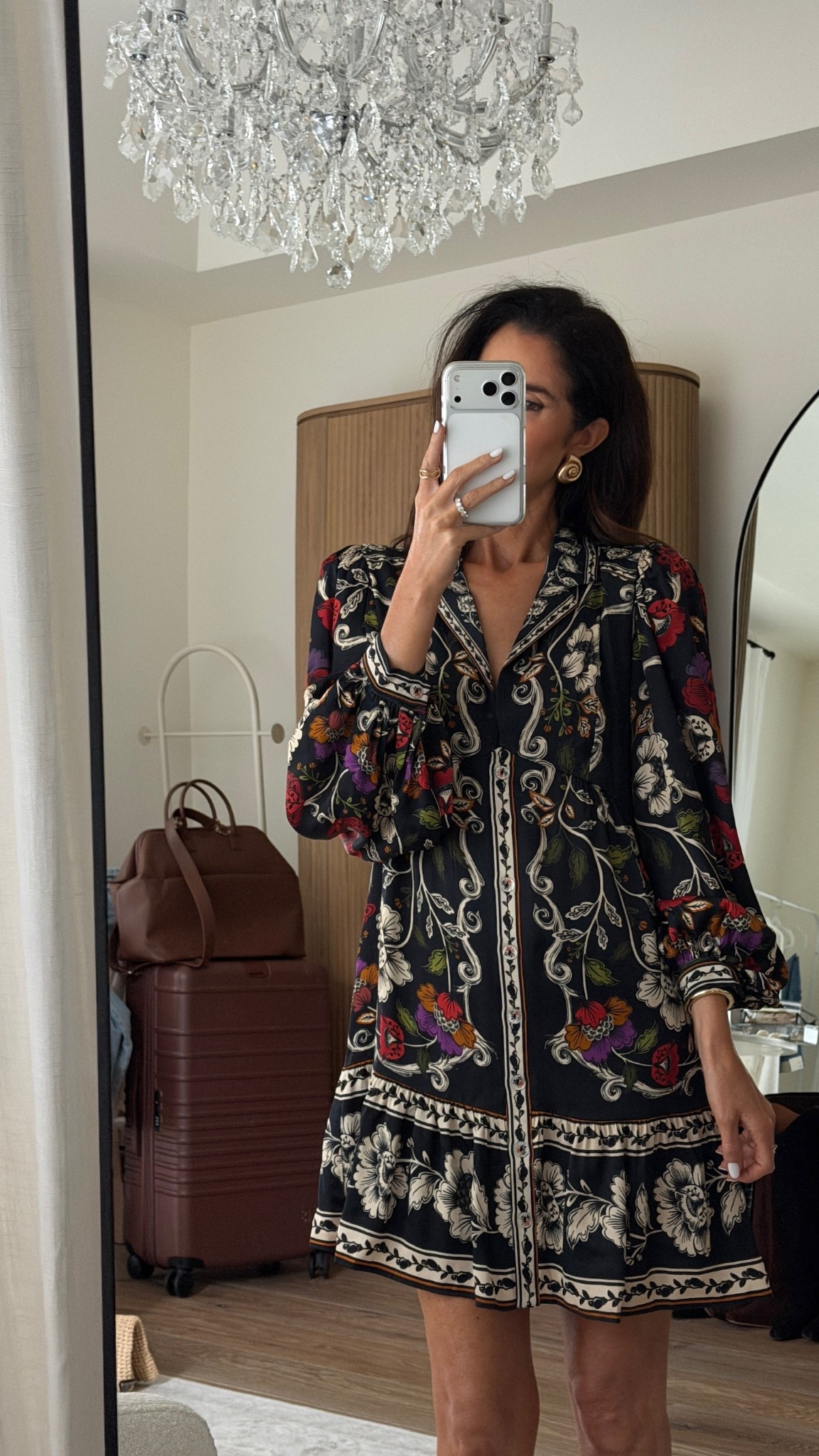 The word that comes to mind when I out this dress on is luxurious! It is so silky and I love the print for vacation. Can easily be dressed up for dinner. I’m just shy of 5-7” wearing the size small 

 #LTKgrwm #LTKootd #LTKSeasonal