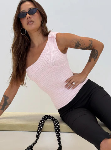 Cornella One Shoulder Top Pink | Princess Polly US