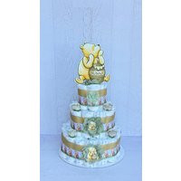 Winnie The Pooh Diaper Cake Gender Neutral Classic Baby Shower Centerpieces Decorations Gift | Etsy (US)