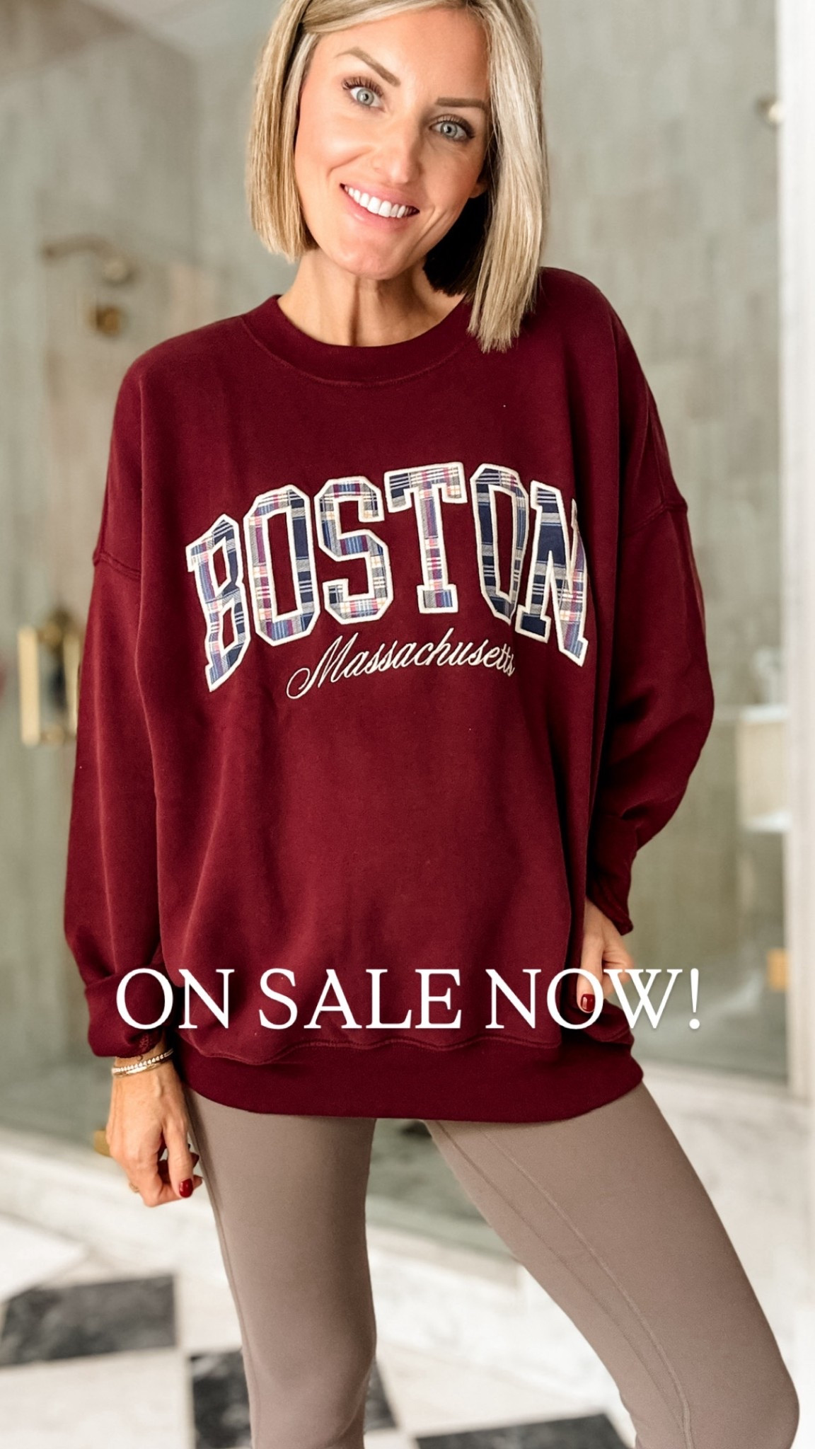 Obsessed with this burgundy Boston sweatshirt & it’s on sale this weekend from Abercrombie! Their sweatshirt material is so soft! Use AFLOVERLY for an extra 15% off! I sized up to a M for the bump! 

Loverly Grey, Abercrombie, sweatshirt, Abercrombie sale, Boston, leggings, athleisure, activewear 

#LTKActive #LTKStyleTip #LTKSaleAlert