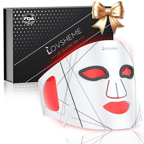 Lovsheme Red Light Therapy for Face, Advanced LED Face Mask Light Therapy, red light therapy Mask - Red, Blue & Infrared Light Therapy for Acne, Wrinkles & Skin Rejuvenation | Amazon (US)