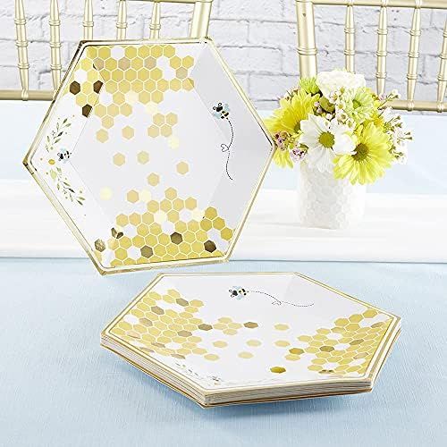 Kate Aspen 32 Pcs Sweet As Can Bee Paper Plates, 9 Inch Heavy Duty Disposable Party Plates, Party... | Amazon (US)