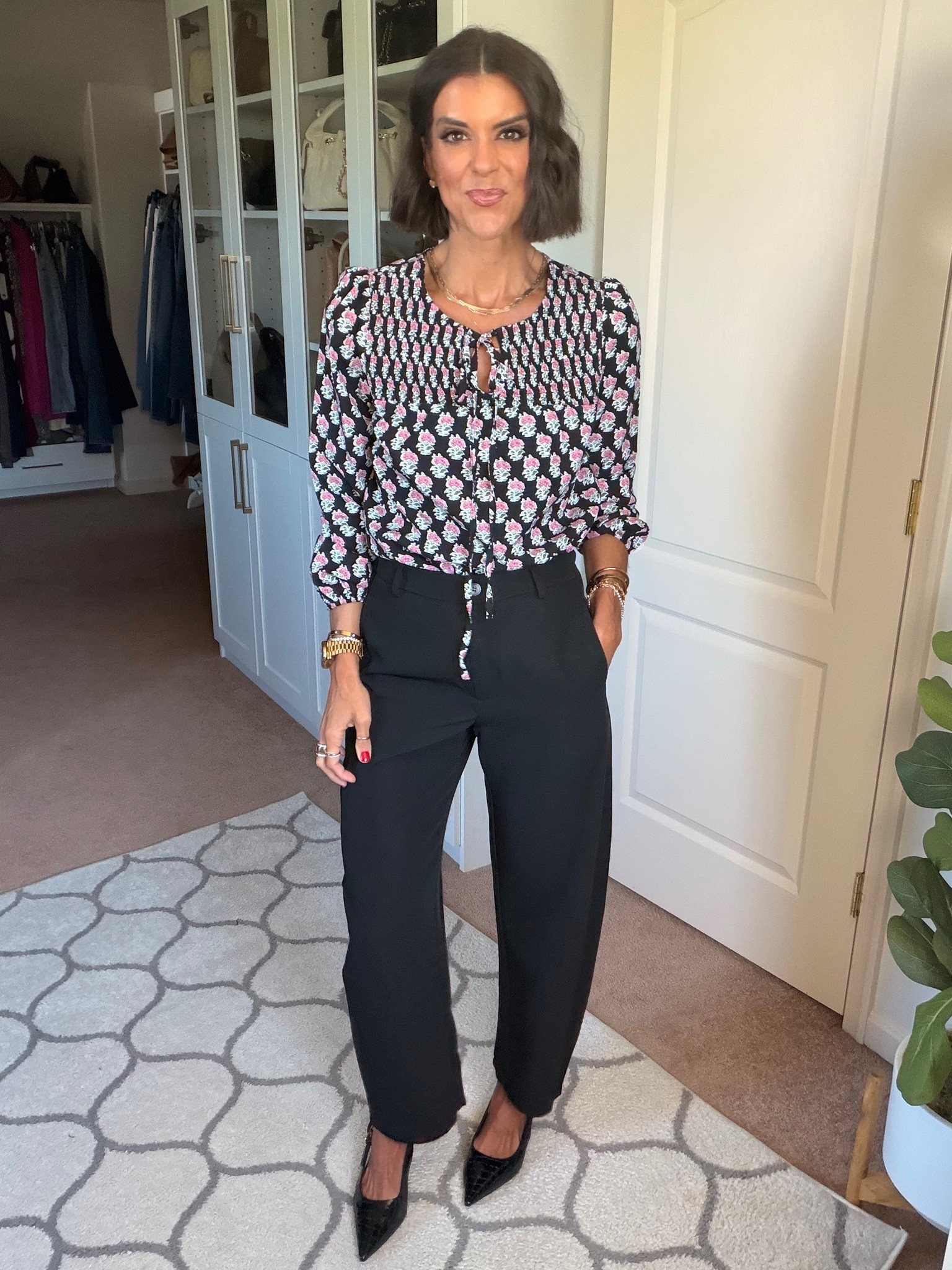 Size small in top xs in trousers

#LTKootd #LTKdayinmylife #LTKgrwm