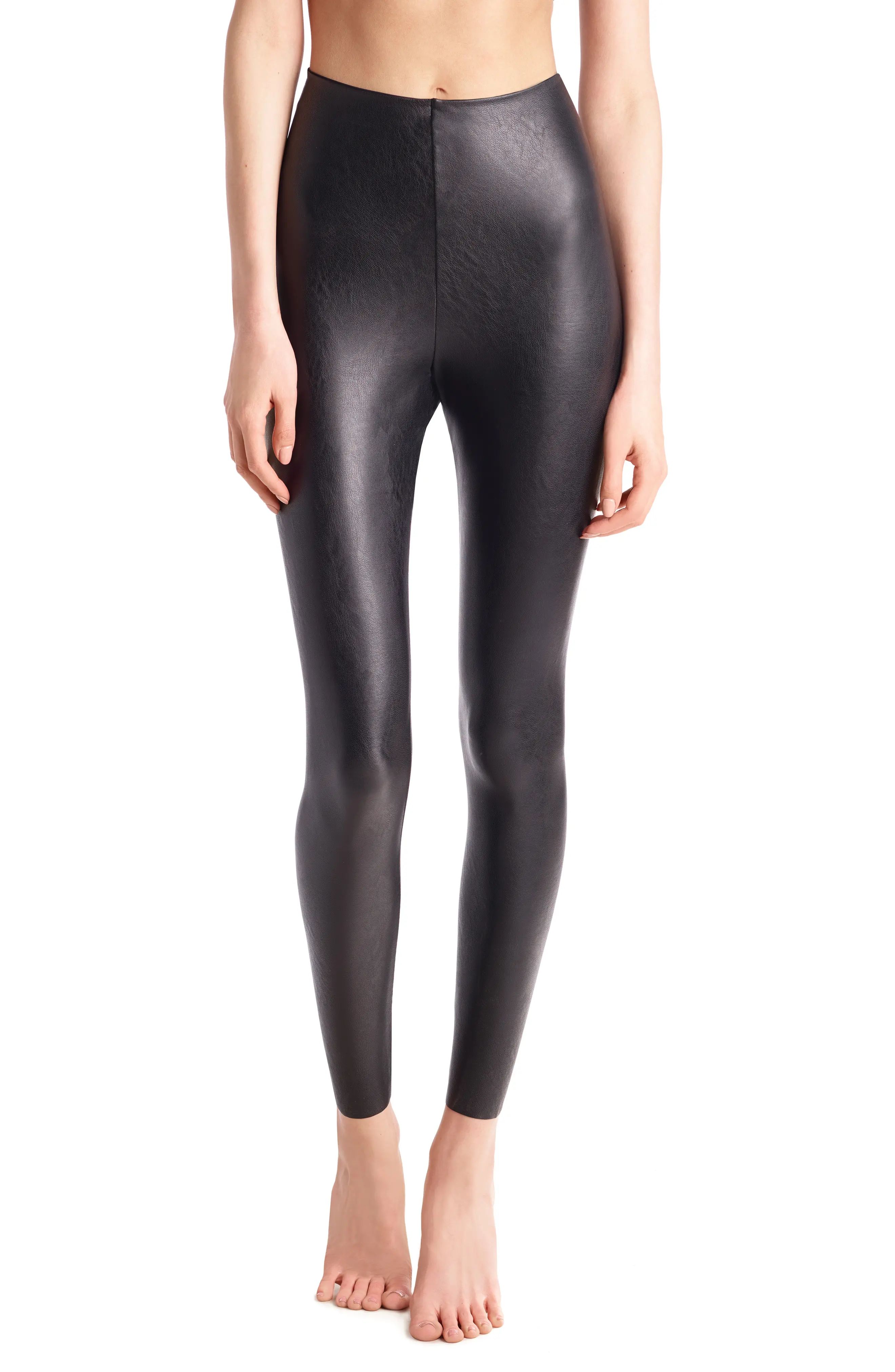 Commando Faux Leather Leggings, Size Large P in Black at Nordstrom | Nordstrom