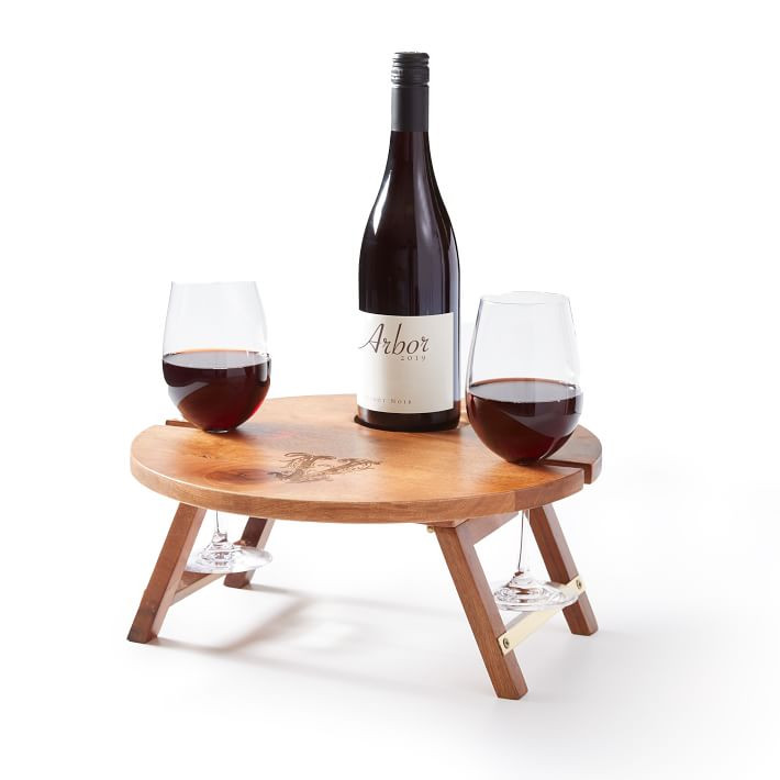 WOOD PORTABLE WINE PICNIC TABLE | Mark and Graham
