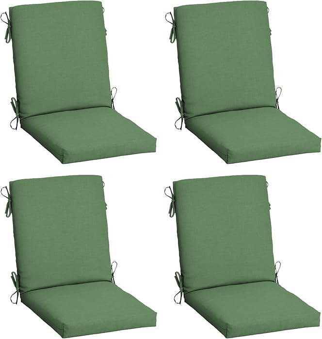 Arden 4-Pack Outdoor Patio Dining Chair Cushion, 20x44, Rain-Proof Seat Pad, Fade-Resistant Outdo... | Amazon (US)