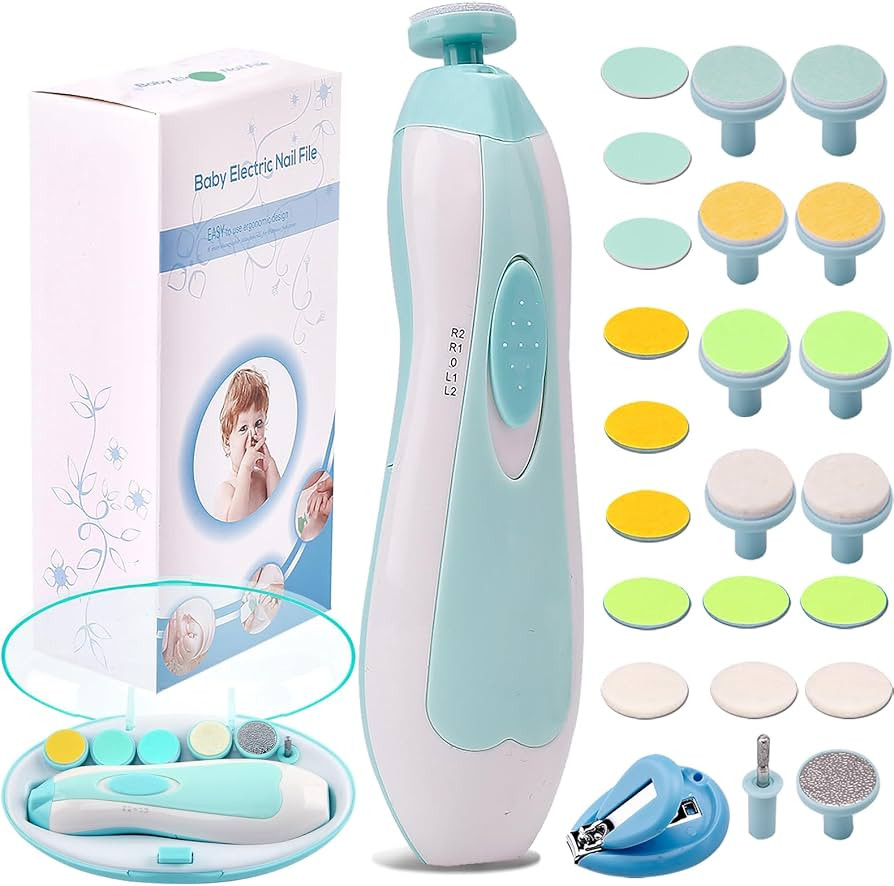 Baby Nail Trimmer Electric Nail File Baby Nail Clippers, Safe Nail Filer Grinder Kit for Newborn ... | Amazon (US)