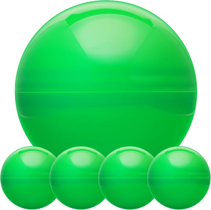 Big Claw Machine Capsules Green Plastic Sphere Party Favor Containers Round 5 pcs 7.9 inch Jumbo ... | Amazon (US)