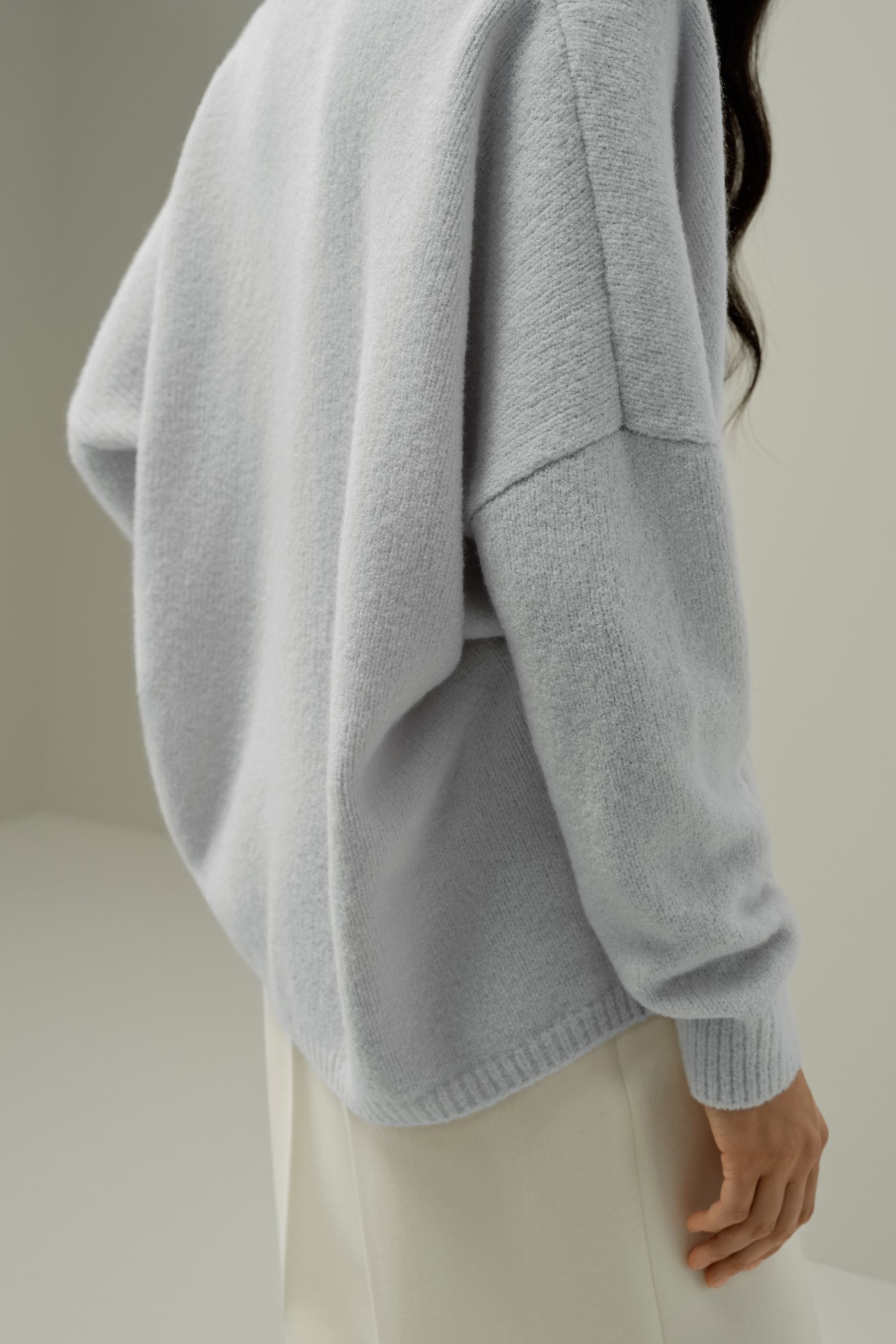 Bouclé Knit Silk-Cashmere Wrap Cardigan | LILYSILK