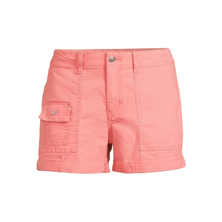 Time and Tru Women’s Utility Cuff Shorts, 4" Inseam, Sizes 2-20 | Walmart (US)