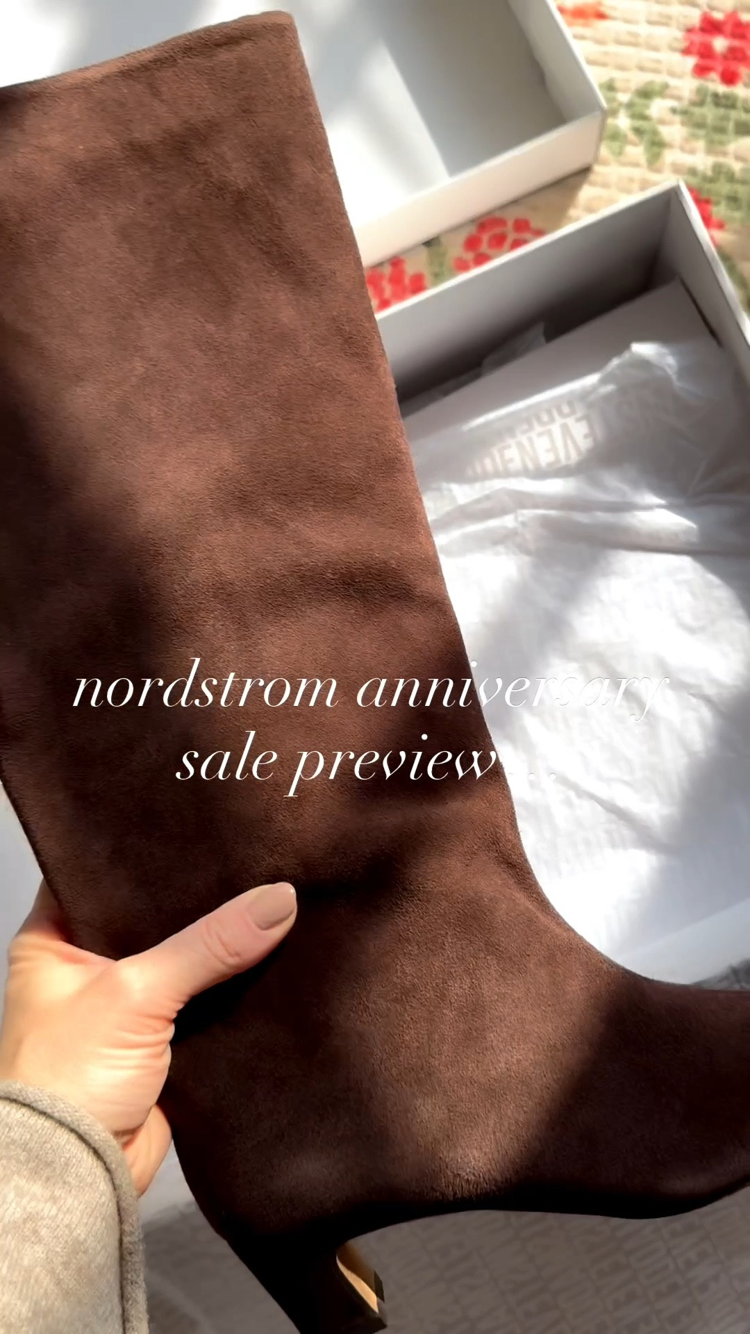 i was super excited about these nordstrom anniversary sale steve madden boots! they have such a unique heel shape. very comfy! buttery soft suede material. they run tts. normally i size up a 1/2 in boots (which i did) but i feel like i could have gotten my normal size. however the 1/2 size up is still very comfy and i do wear thicker socks with boots 🤎

they have a relaxed fit, so no squeezing in and out of these boots hehe

#LTKSeasonal #LTKSaleAlert #LTKootd
