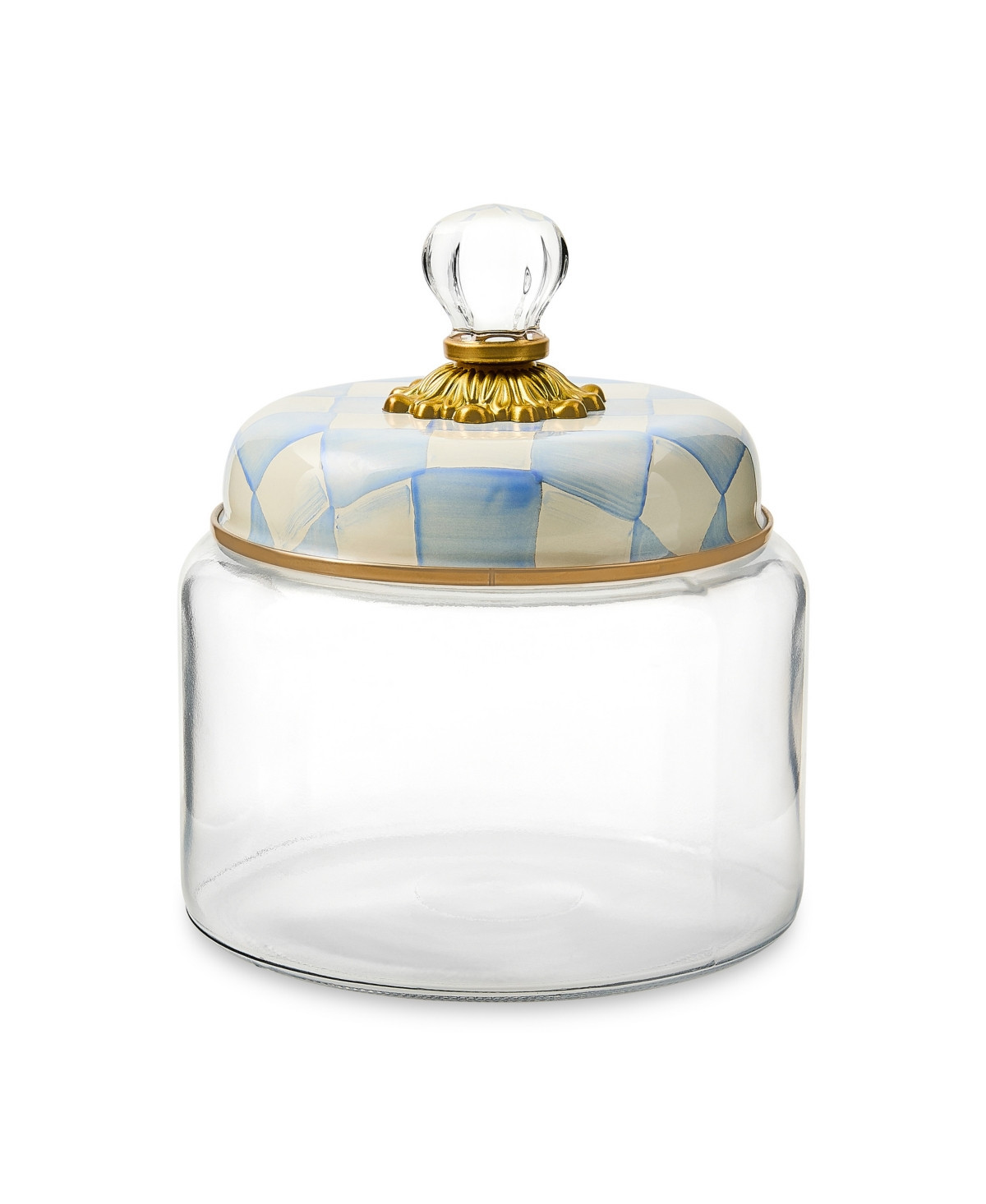 MacKenzie-Childs Sky Check Small Kitchen Canister - Sky Blue | Macy's