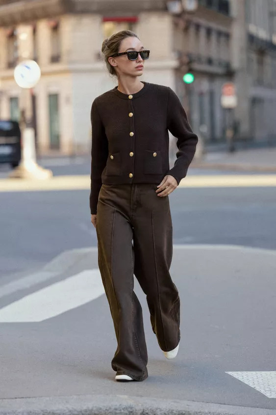 GOLDEN BUTTON KNIT CARDIGAN | Zara US