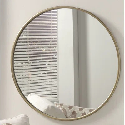 Queanbeyan Round Accent Mirror Finish: Gold | Wayfair North America