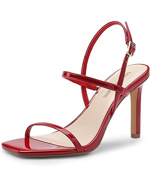 DREAM PAIRS Women’s Slingback Heels High Stilettos Open Square Toe Ankle Strap Pumps Sexy Comfo... | Amazon (US)