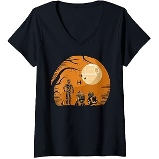 Star Wars Droids Halloween Orange Hue Death Star Portrait T-Shirt | Amazon (US)