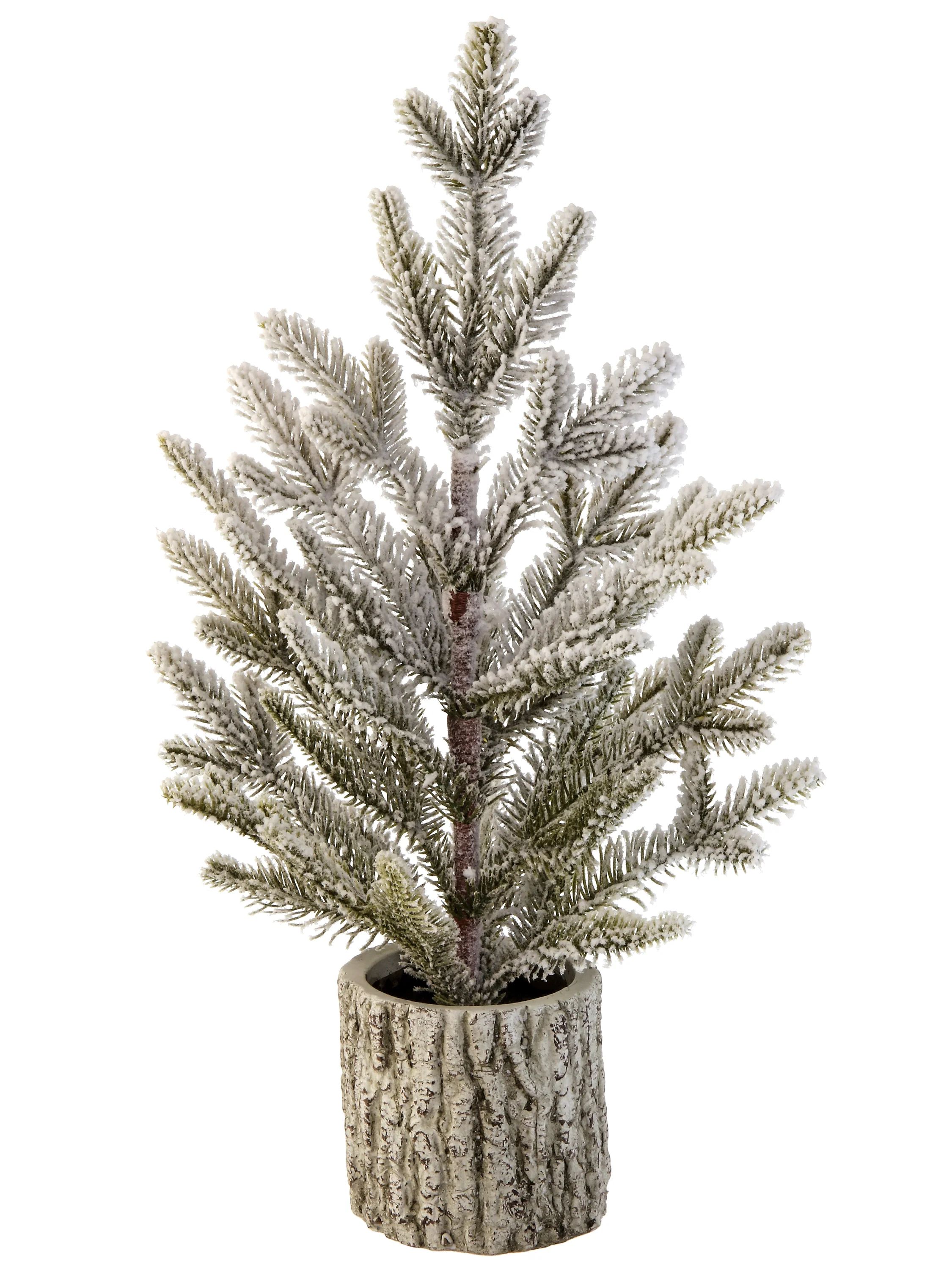 18'' Faux Evergreen Tree in Wood Pot (Set of 2) | Wayfair Professional