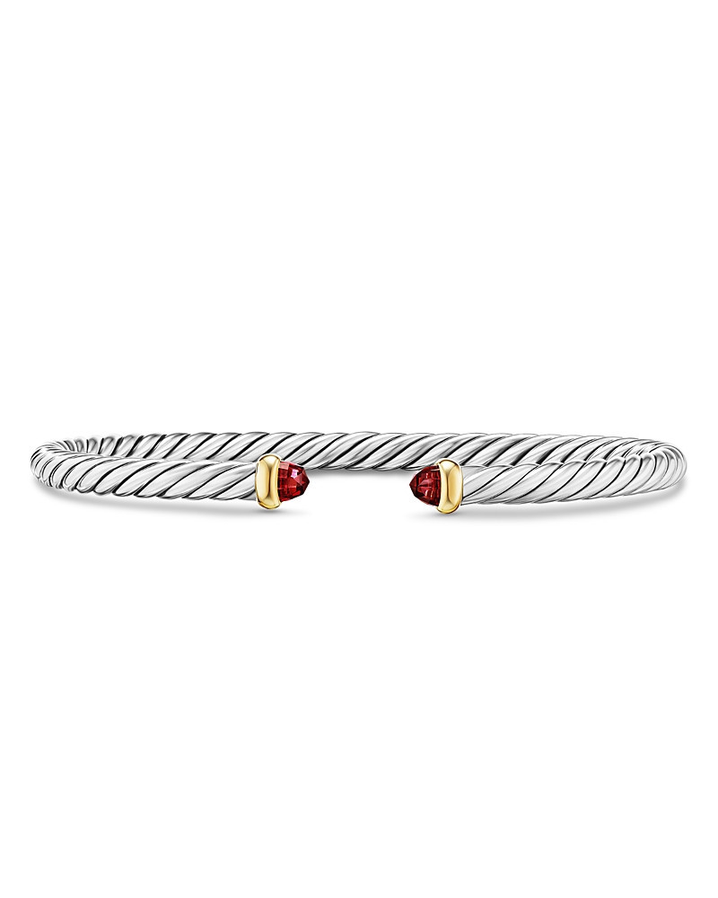 David Yurman Sterling Silver & 14K Yellow Gold Cable Flex Rhodolite Garnet Bracelet, 4mm | Bloomingdale's (US)