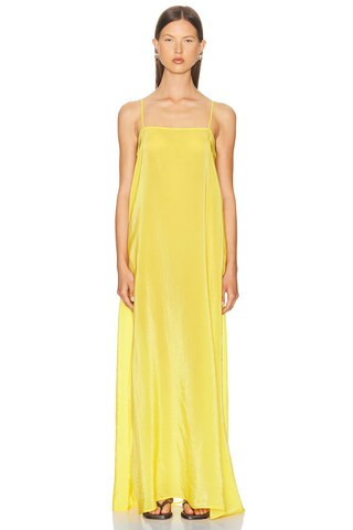 LESET Lana Maxi Dress in Yellow - Yellow. Size L (also in ). | FWRD 