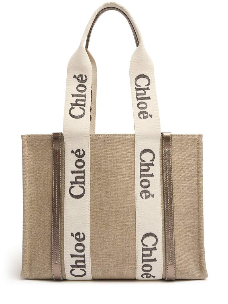 Medium Woody canvas tote bag | Luisaviaroma