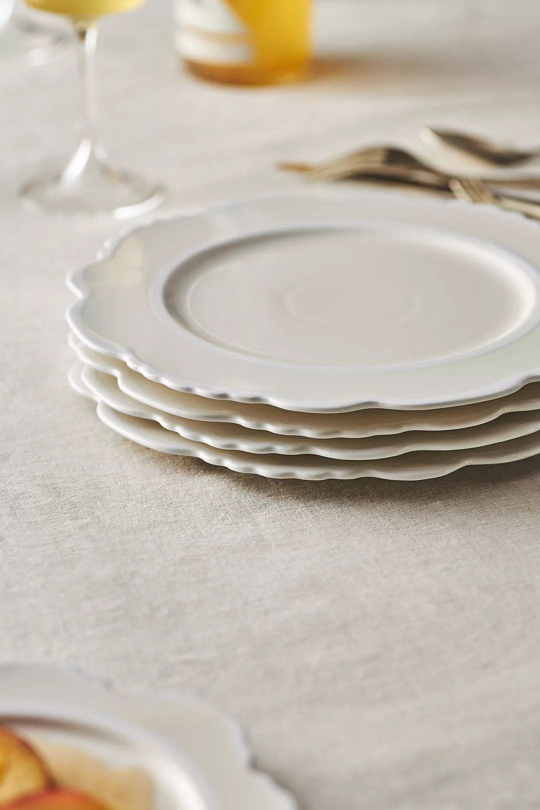 Lyla Stoneware Dinner Plates, Set of 4 | Anthropologie (US)