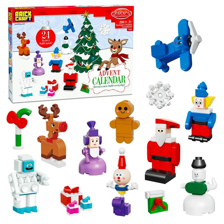 Brickcraft Rudolph® Advent Calendar (294- Plastic Piece Set), Countdown Christmas Toy with 24 Da... | Walmart (US)
