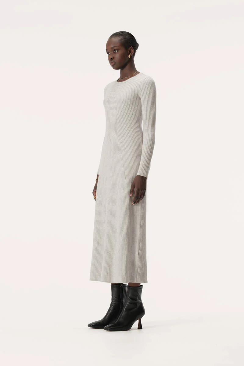 Linea Knit Dress Grey Marle | Elka Collective (AU, UK, US, NZ)