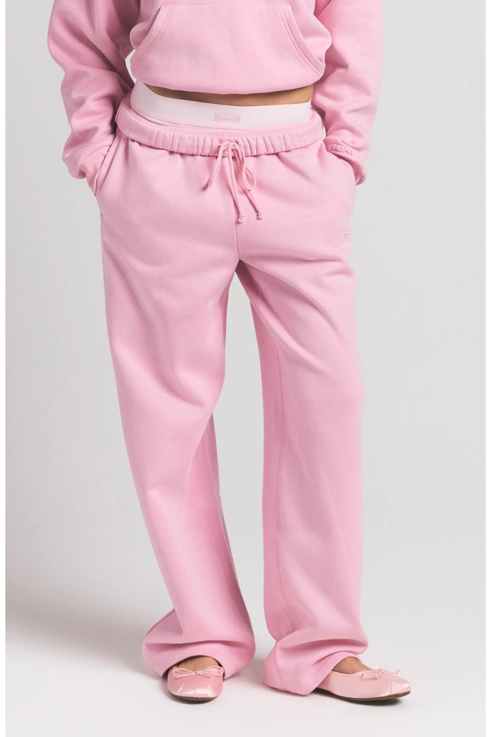 Cotton Fleece Blend Classic Straight Leg Pants (Women) | Nordstrom | Nordstrom