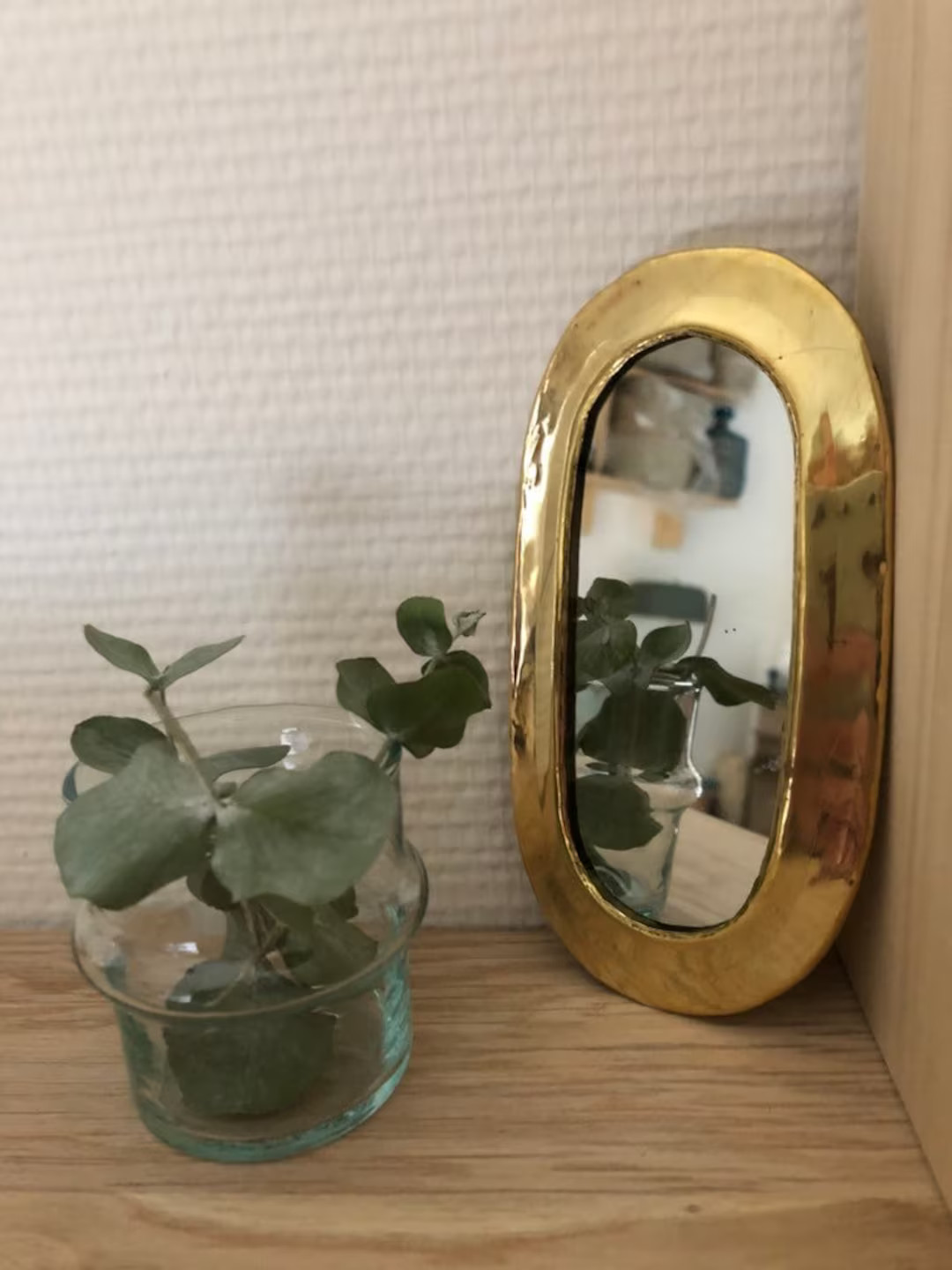 Mini Wall Mirror Copper Gold (brass) Oblong Shape / Handmade Moroccan Mirror - Etsy | Etsy (US)