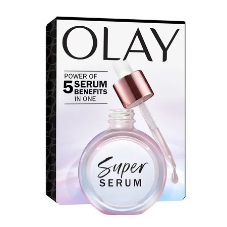 Olay Super Serum - Niacinamide Vitamin C & E Collagen Peptide AHA - 5-in-1 Skin Care Benefits for Face - Healthy Glow Brightening Hydrating Smoothing Firming Evens Tone Anti-Aging 1.7 Oz | Walmart (US)