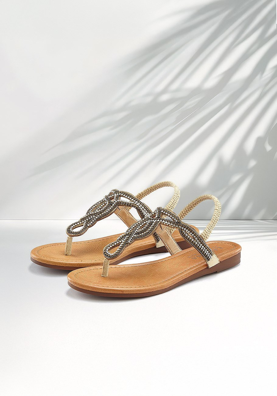 embellished beaded sandals | Lascana