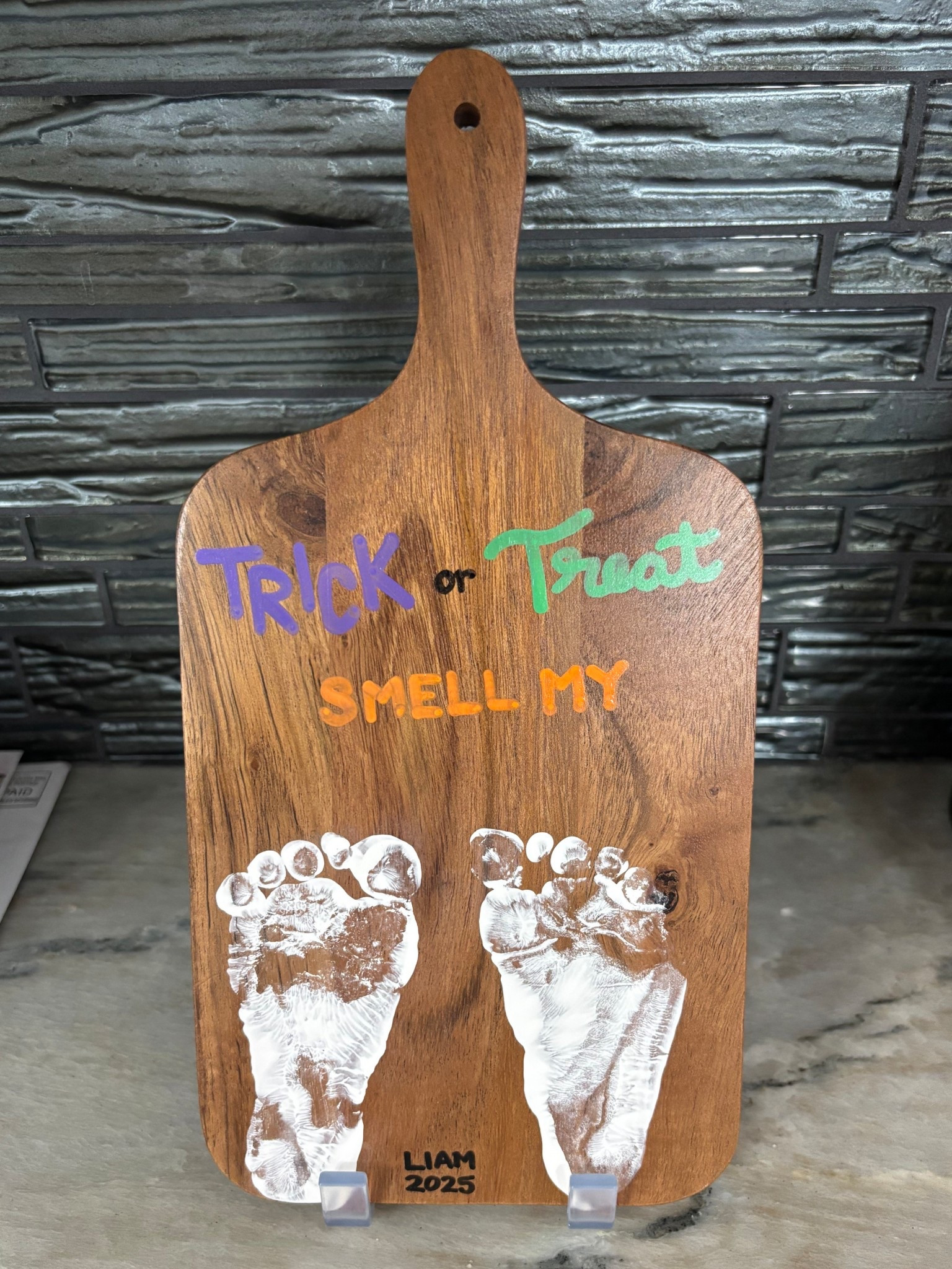 Such a fun, easy project we did with our 8-month-old that we’ll display for years!💜💚🧡

#LTKHalloween #halloween #footprint #footprintart #DIYcrafts 

#LTKBaby #LTKKids #LTKSeasonal