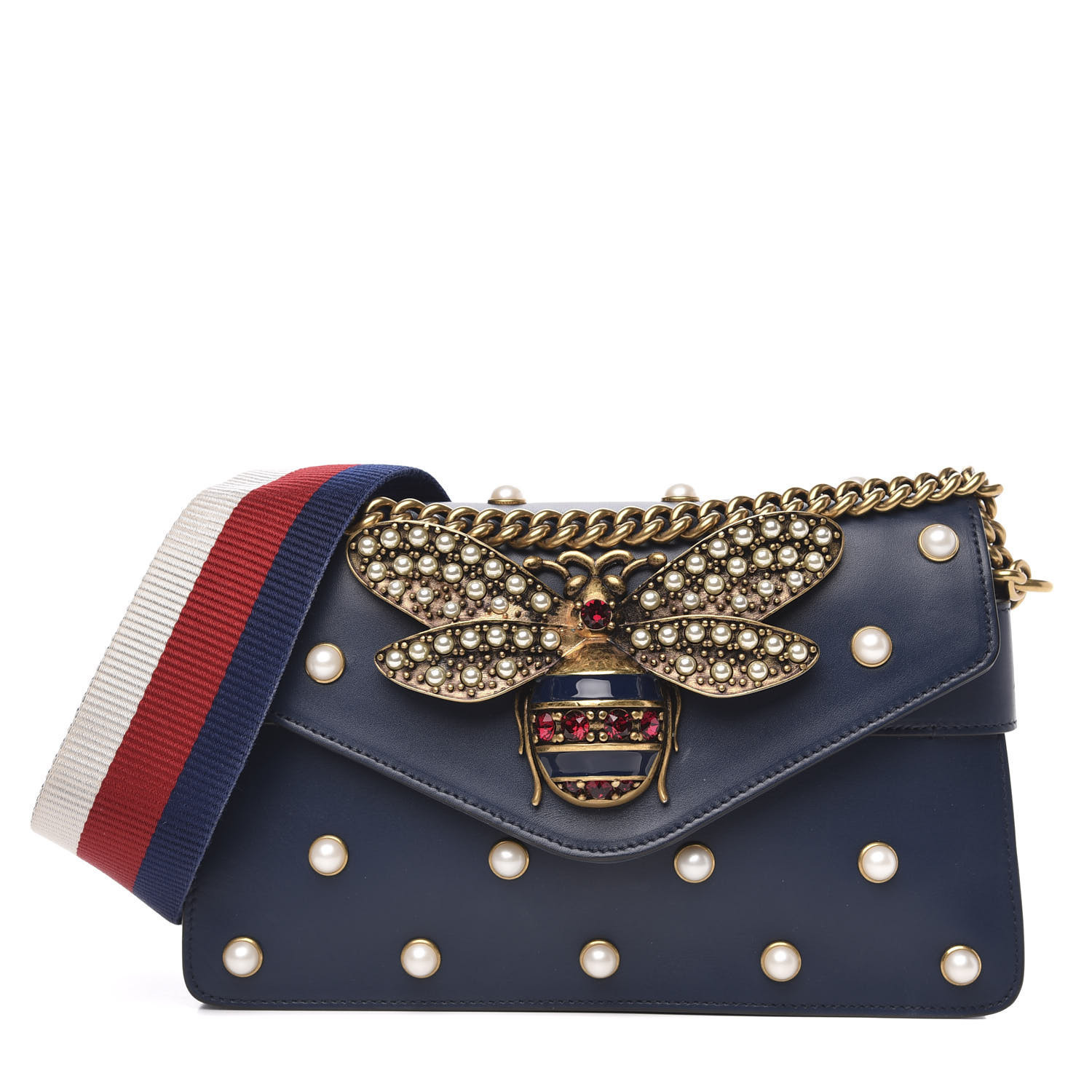 GUCCI

Calfskin Pearl Queen Margaret Studded Mini Broadway Bag Blue | Fashionphile