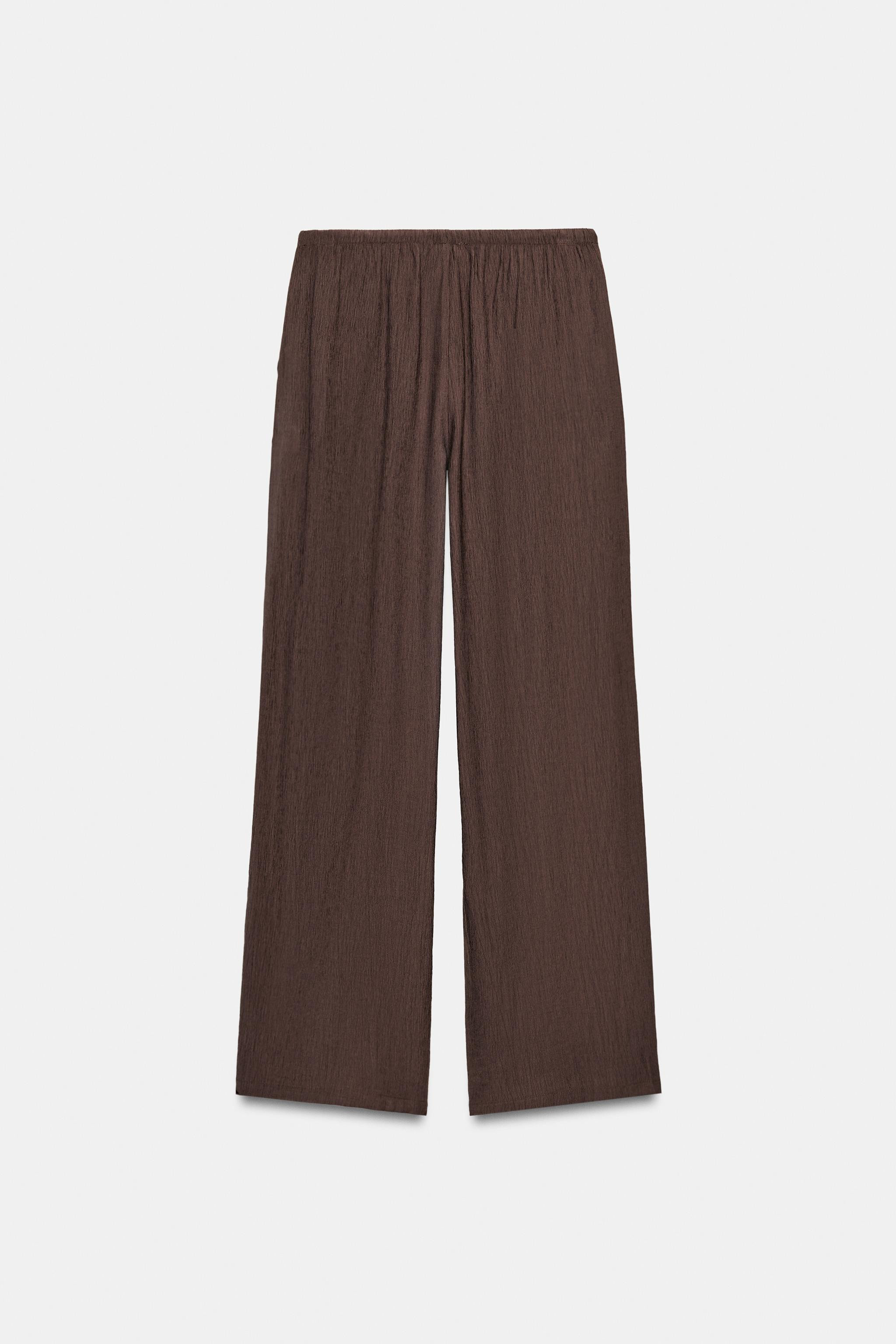 WIDE-LEG TROUSERS WITH ELASTIC WAIST | Zara AU