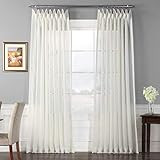 HPD Half Price Drapes SHCH-VOL3-96-DLDW Double Layered Extra Wide Sheer Curtain (1 Panel), 100 X 96, | Amazon (US)