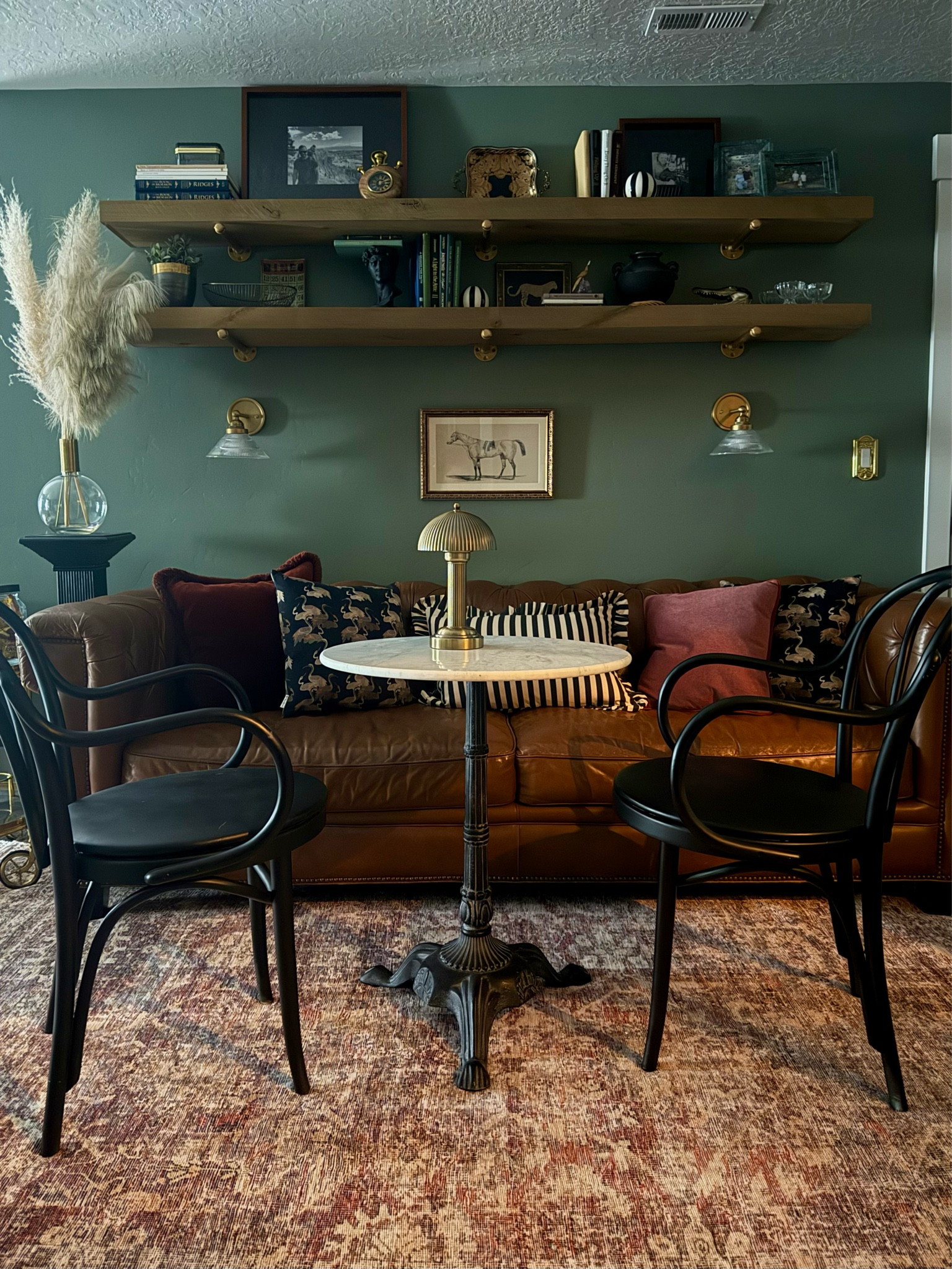 Moody speakeasy basement 

Bistro table
Art deco vibes
Marble
Mini lamp

#LTKHome