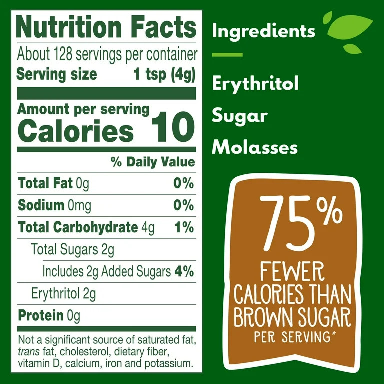 Truvia Brown Sugar Blend, Mix of Stevia Sweetener and Brown Sugar (18 oz Bag) | Walmart (US)