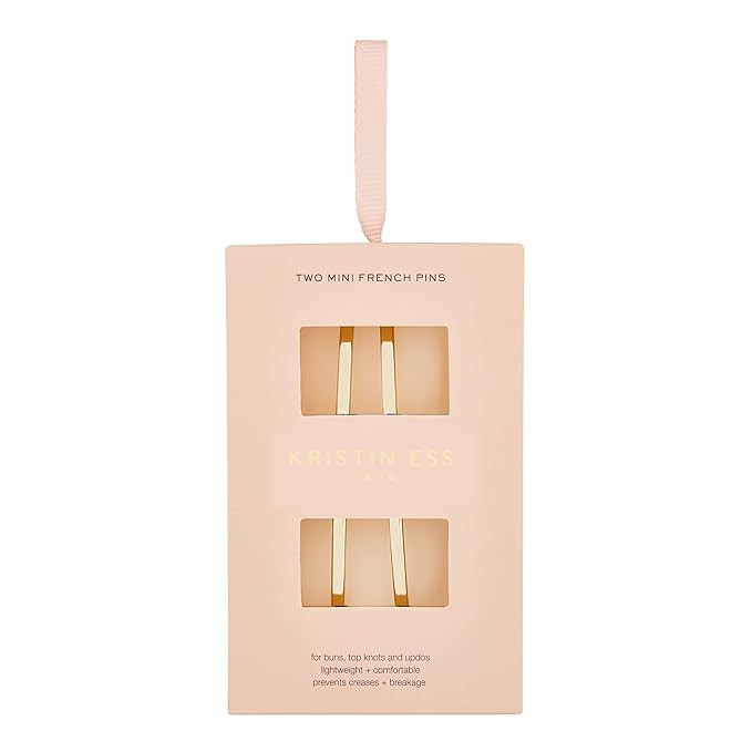 Kristin Ess Mini French Pins - Gold - Set of 2 | Amazon (US)