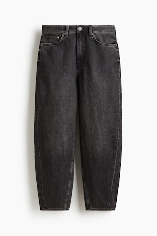 H & M - Barrel-Leg Loose-Fit Jeans - Black | H&M (US + CA)