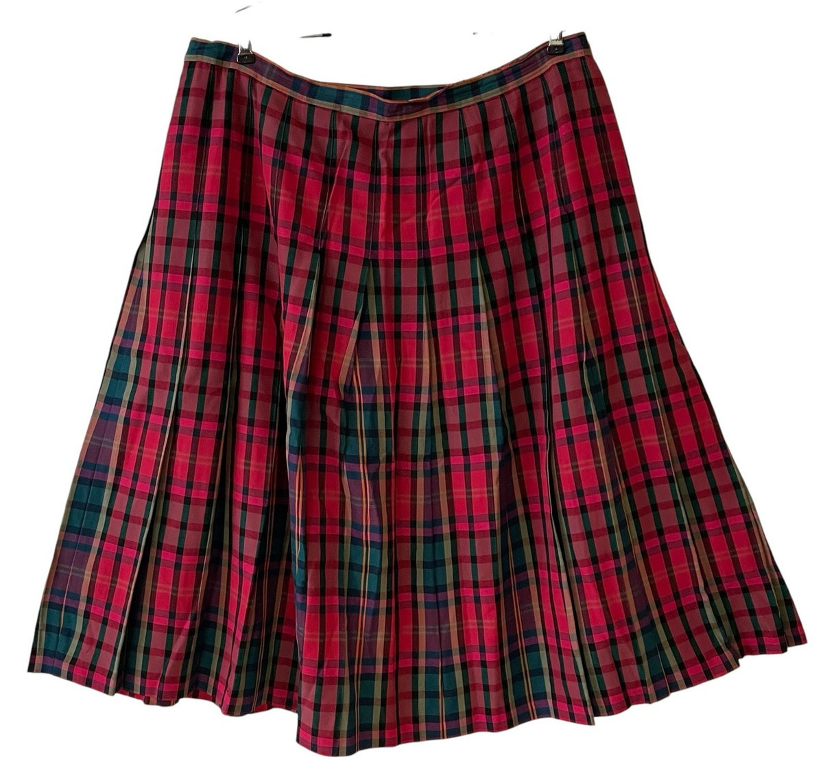 VTG Pendleton Plus Womens Plaid Tartan Pleated Rayon Skirt Academia Preppy 22W | eBay US