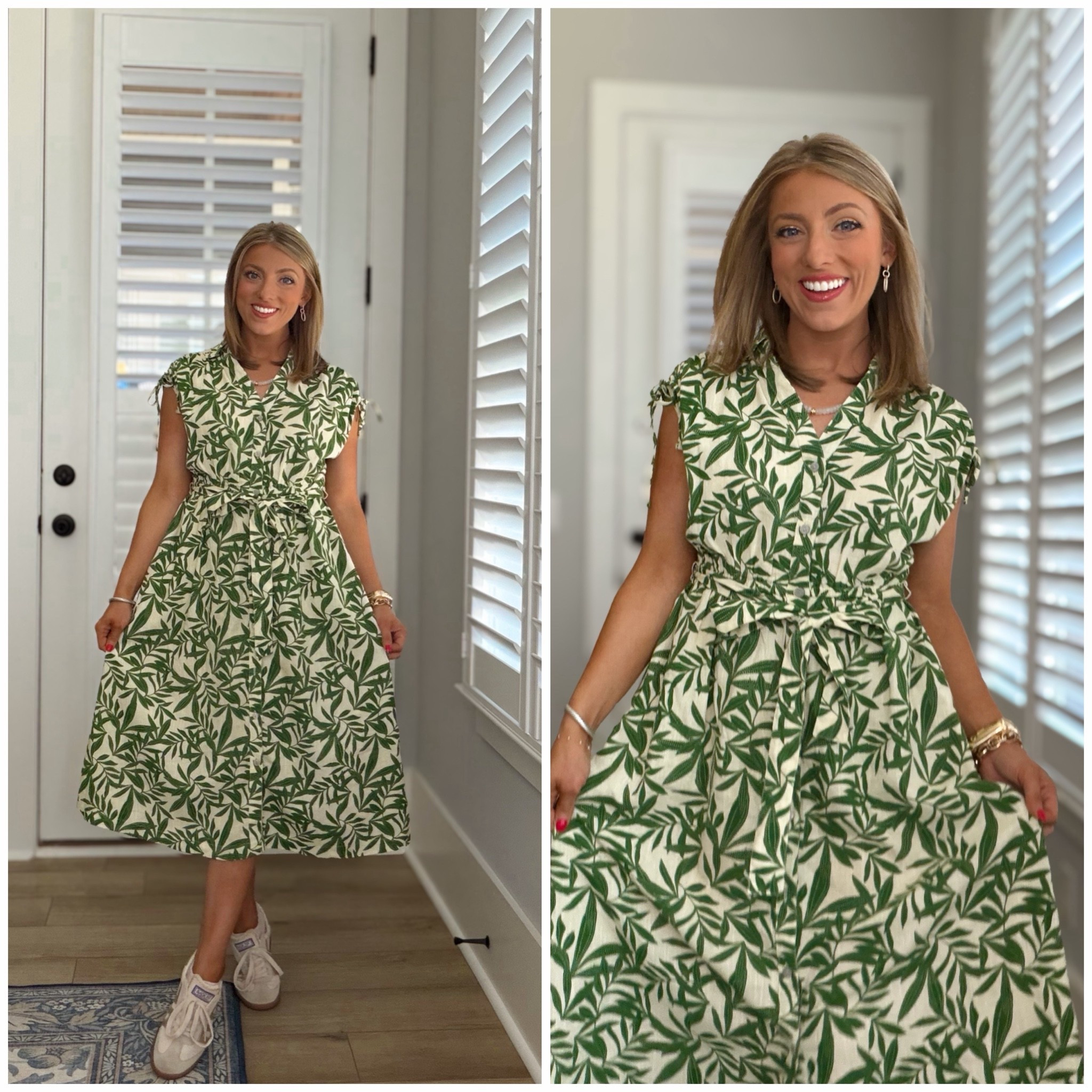🌿 This dress is proof that one piece can do it all! From my daughter’s end-of-the-year school ceremony yesterday to my brother’s birthday party last week, this new Walmart dress has already earned a permanent spot in my closet. 💚

The classic shirt dress silhouette, flattering waist tie, and beautiful green botanical print make it such a timeless summer outfit. It’s polished enough for special occasions, but easy enough for everyday wear too. Just add sneakers, sandals, or wedges and you’re ready to go!

If you’re looking for a versatile summer dress that looks far more expensive than it is, this one is a must-see. ✨

#WalmartFashion #WalmartFinds #SummerDress #ShirtDress #AffordableFashion #SummerStyle #MidiDress #EverydayStyle #WalmartStyle #FashionOver40 #MomStyle #SummerOutfitIdeas #CasualChic #GreenDress #WalmartNewArrivals #OOTD #AffordableStyle #ClassicStyle #StyleInspiration #SummerWardrobe

#LTKootd #LTKPetite