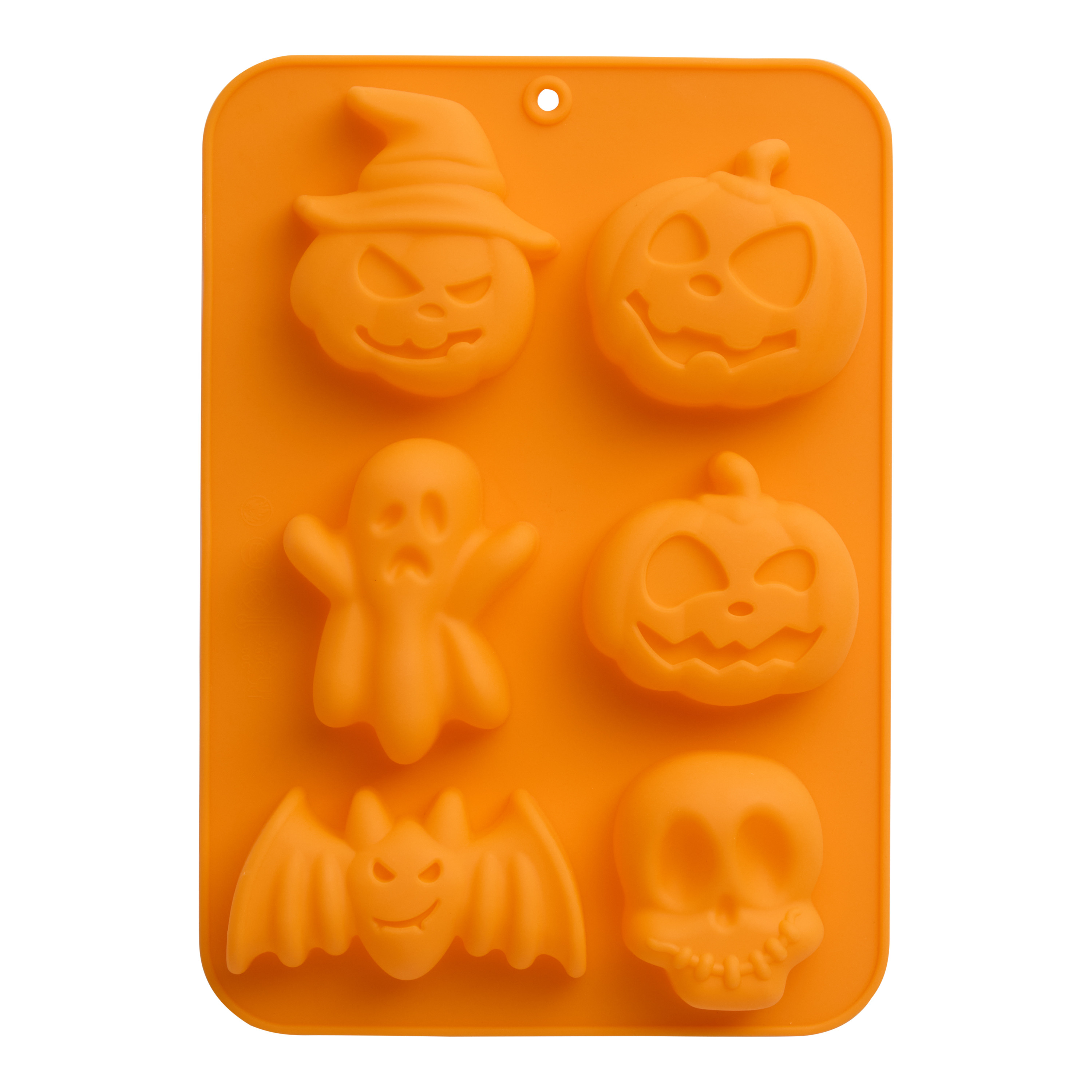 Orange Halloween Icon Shaped Silicone Ice Mold | World Market