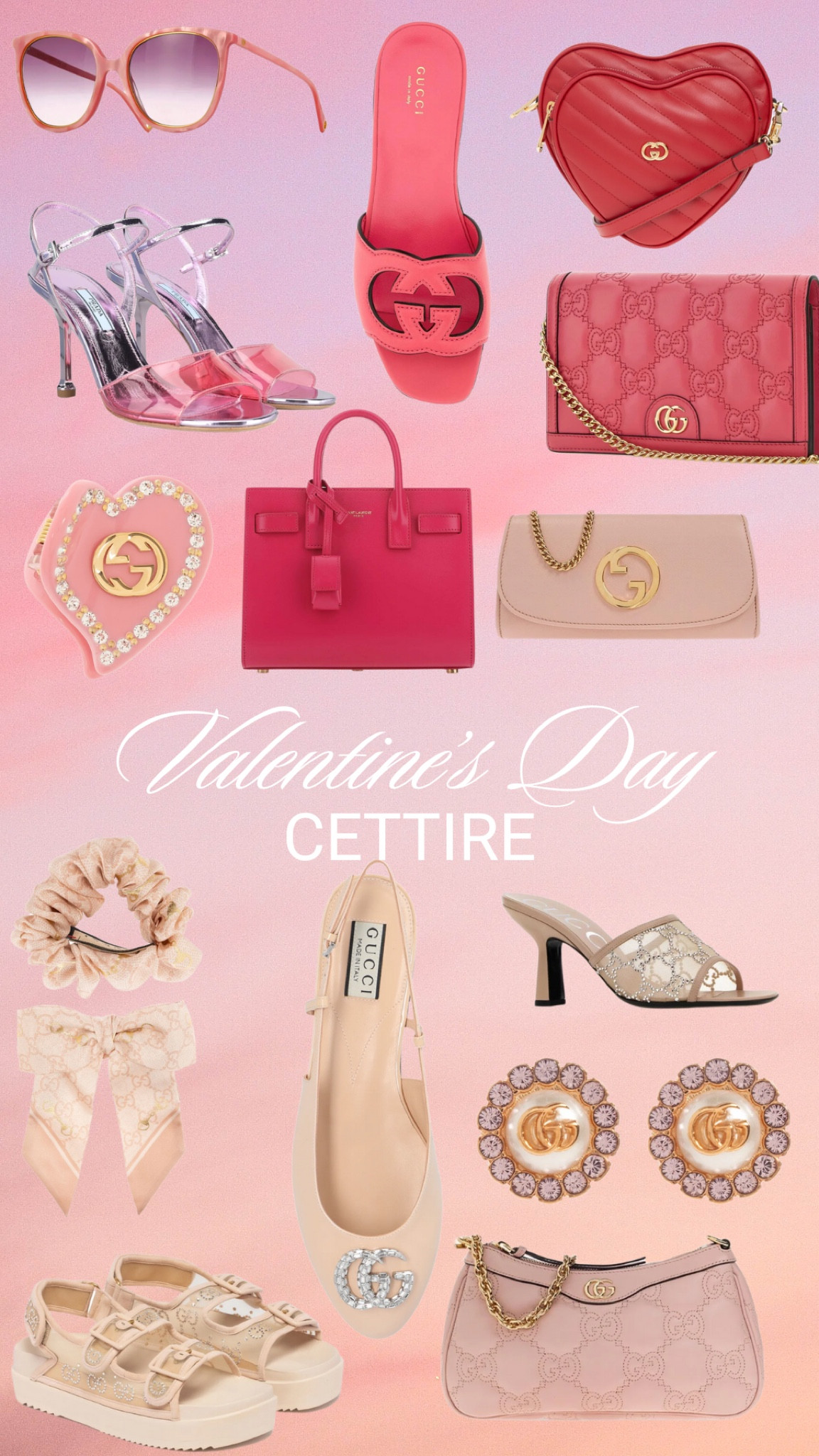 Valentine’s Day gift guide cettire Prada Gucci saint laurent ysl earrings hair accessories shoes sandals woc

#LTKsalealert #LTKitbag #LTKGiftGuide