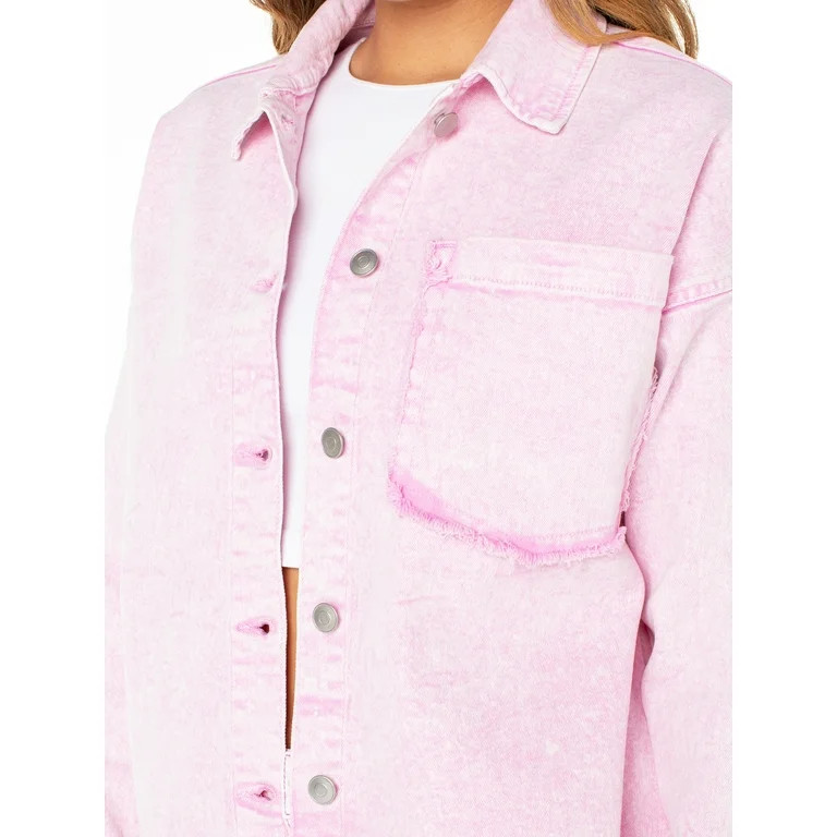 Celebrity Pink Juniors and Juniors Plus Shacket, Sizes XS-3X | Walmart (US)