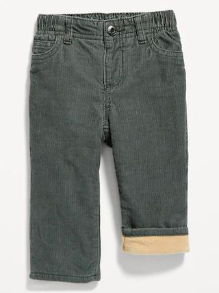 Unisex Loose Corduroy Micro Fleece-Lined Pants for Baby | Old Navy (US)