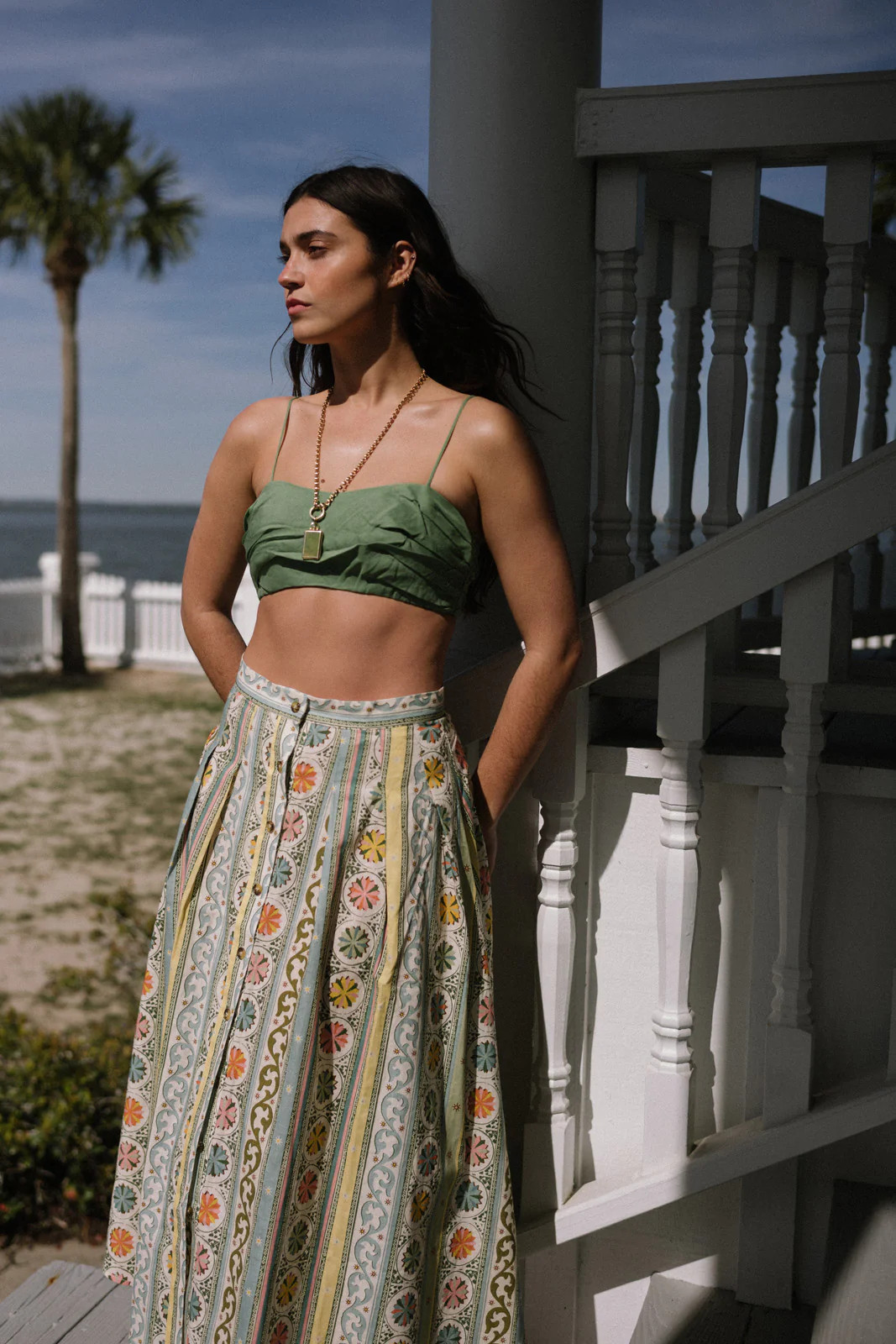 Briony Skirt in Allegra Iridian | Parterre