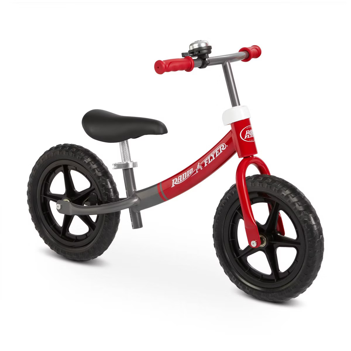 Radio Flyer Glide and Go Pro 12" Kids' Balance Bike - Black/Red: Steel Frame, Adjustable Seat | Target