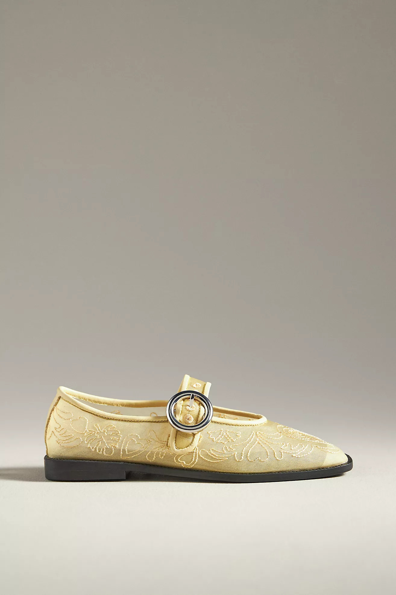 Farm Rio Square-Toe Mesh Ballet Flats | Anthropologie (US)