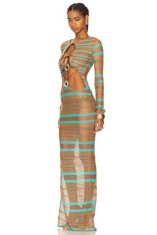Allure Stripe Knitted Maxi Dress in Multi | Revolve Clothing (Global)